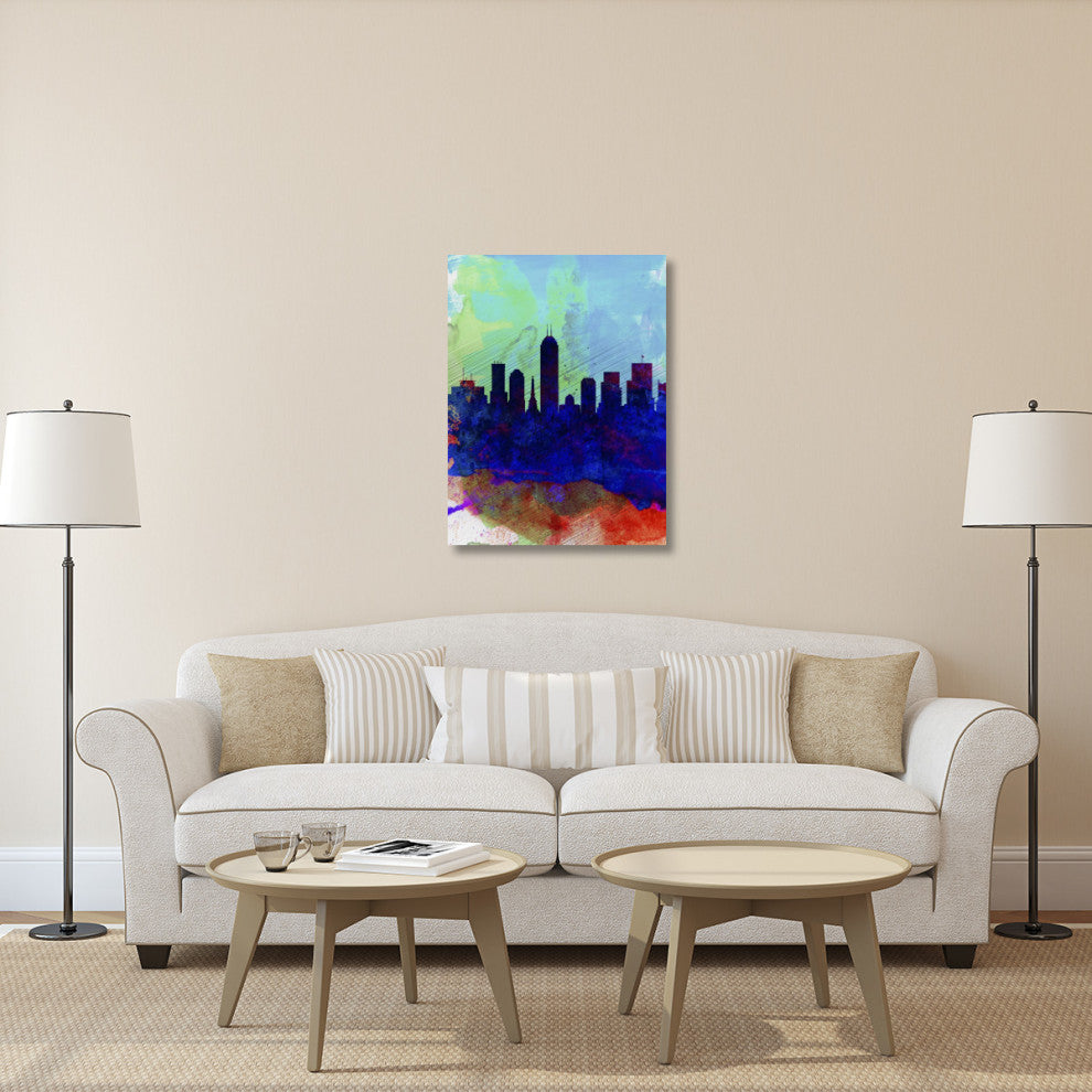 "Indianapolis Watercolor Skyline" Fine Art Print