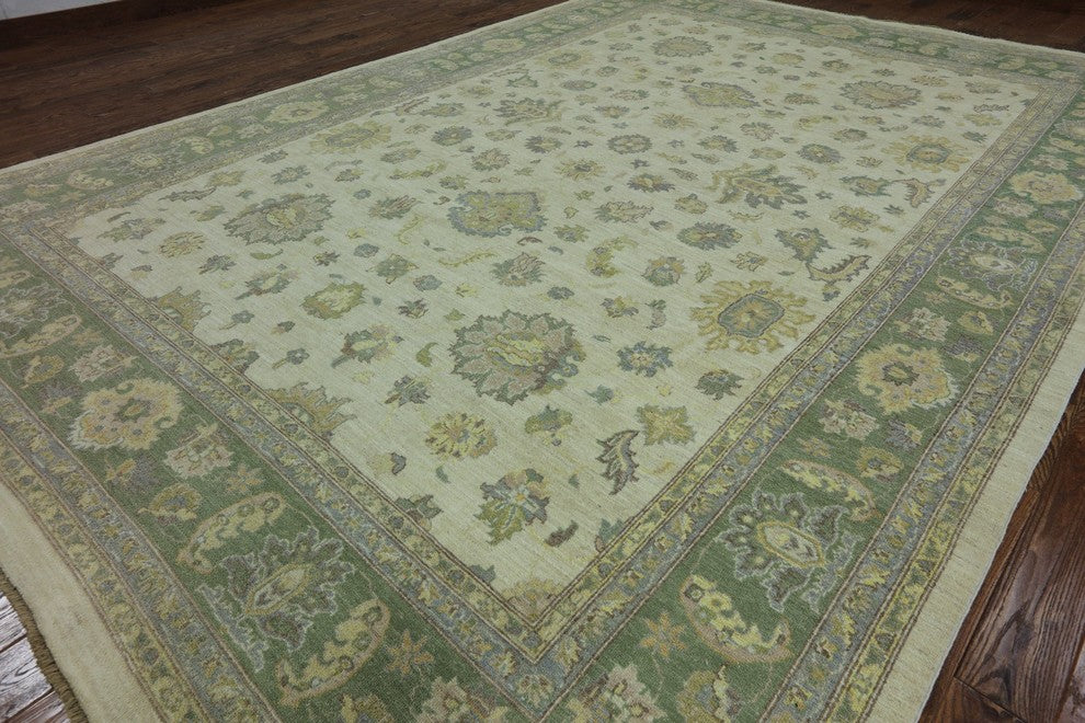 10'x14 Oriental Chobi Peshawar Quality Handmade Oushak Style Rug, W2547