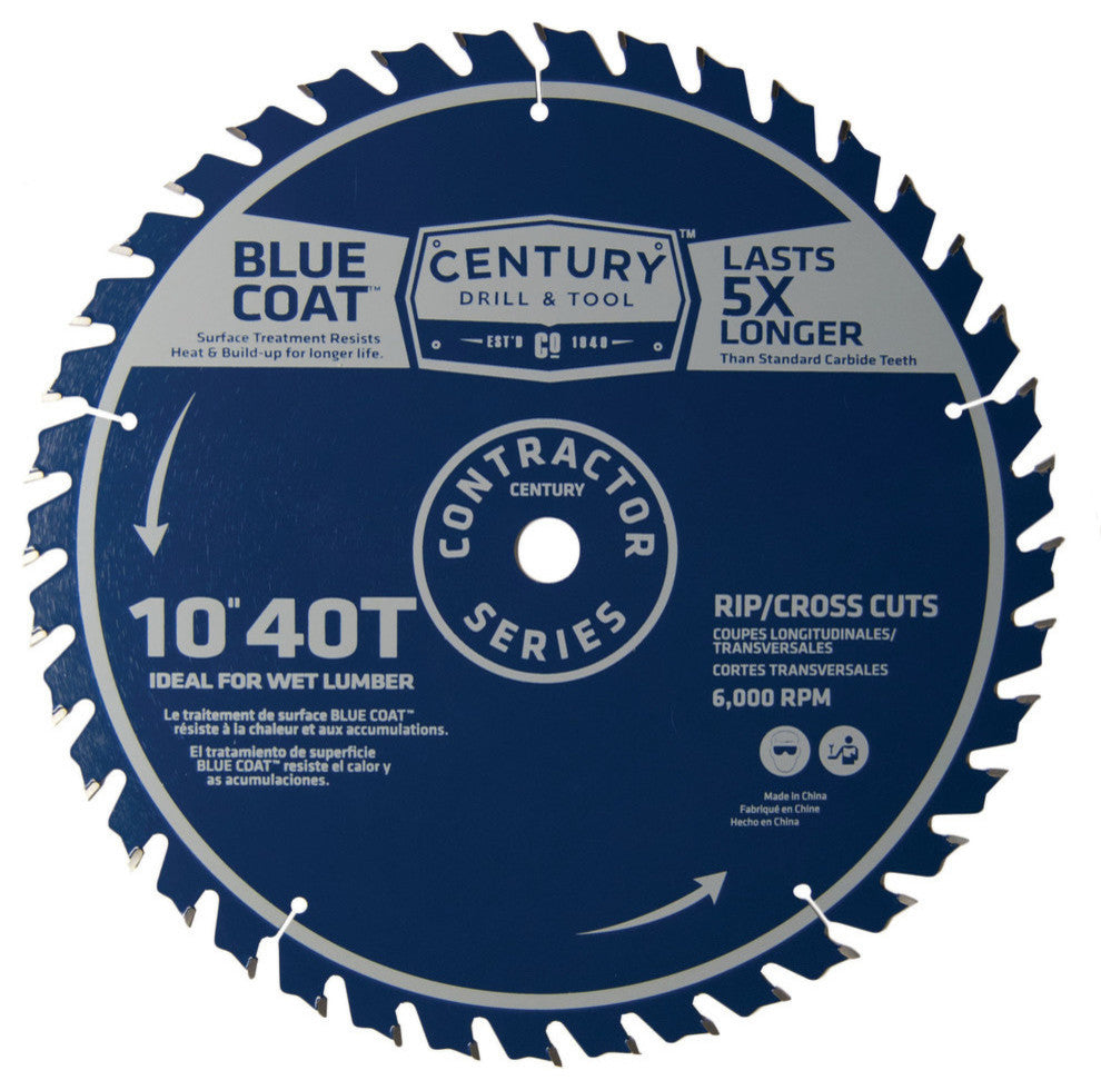 Contractor Series Combination Circular Saw Blade, 10" X 40t