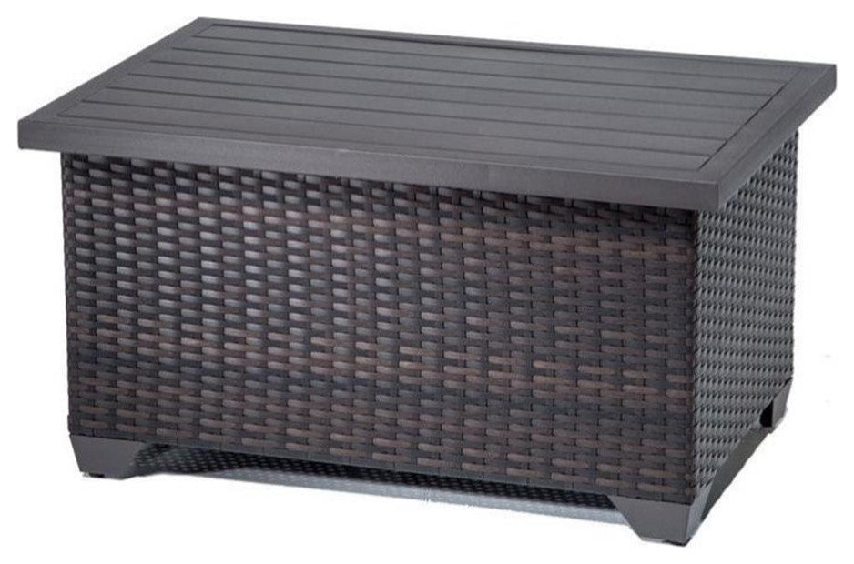 TKC Belle Outdoor Wicker Coffee Table in Espresso