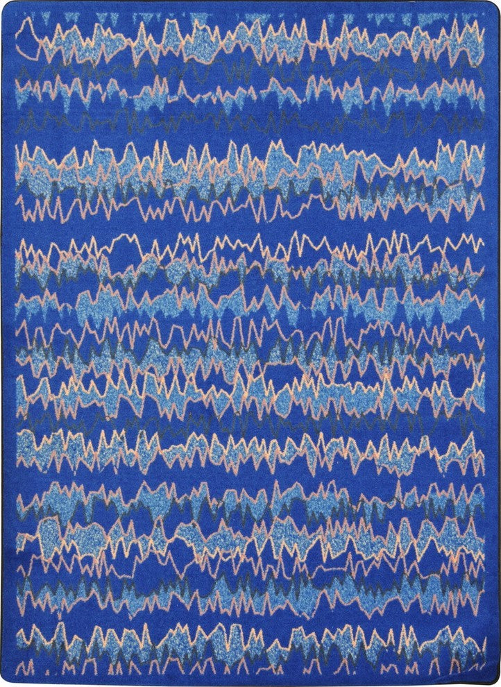 Kid Essentials Rug, Static Electricity, Blue, 7'8"x10'9"