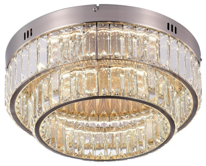 Stella Double Tier LED Flushmount Satin Nickel