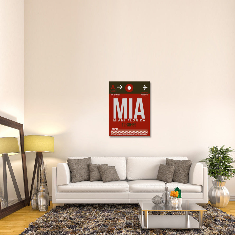 "MIA Miami Luggage Tag 2" Fine Art Print