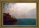 John Frederick Kensett a Foggy Sky Framed Premium Canvas Print, 18"x27"