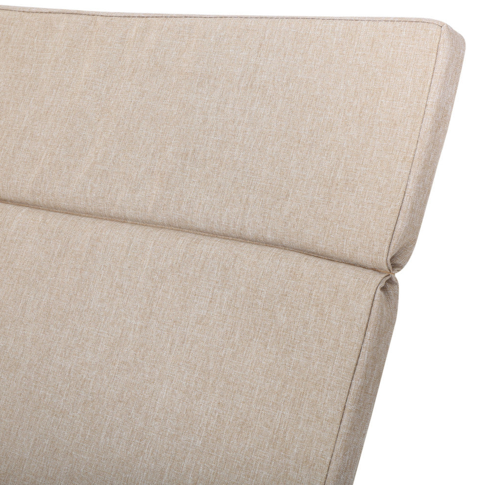 GDF Studio Soleil Outdoor Chaise Lounge Cushion, Textured Beige