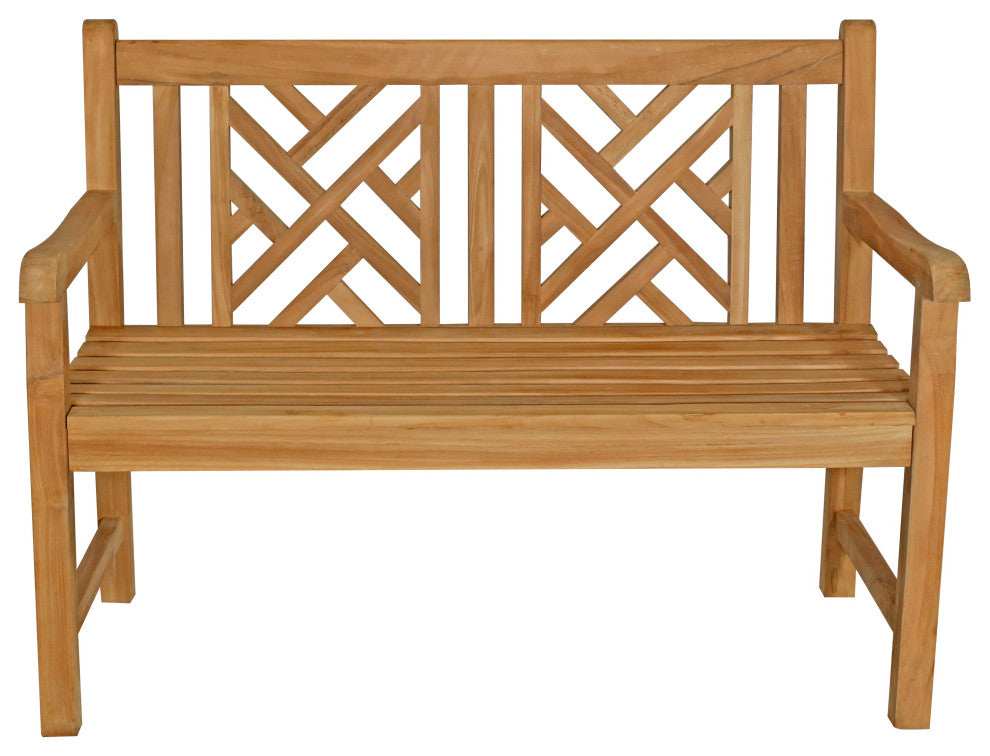 Teak Wood Saint Thomas Outdoor Patio Bench, 4 Foot