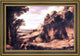 Paul Bril Pan and Syrinx Framed Premium Canvas Print, 16"x24"