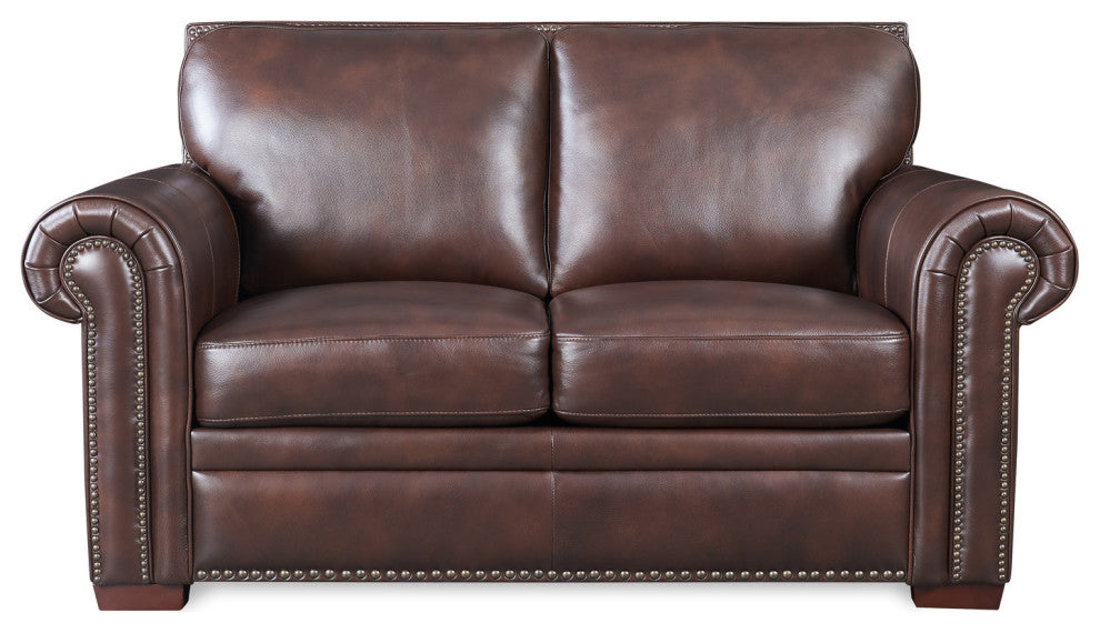 Toulouse Top Grain Leather Loveseat