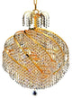 Elegant Spiral Dining Room Light, Gold Finish With Royal Cut Crystal