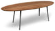 Surfboard Coffee Table, Natural Walnut