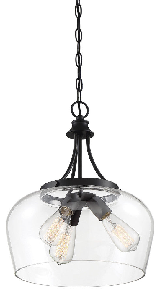 Octave 3-Light Pendant, Black