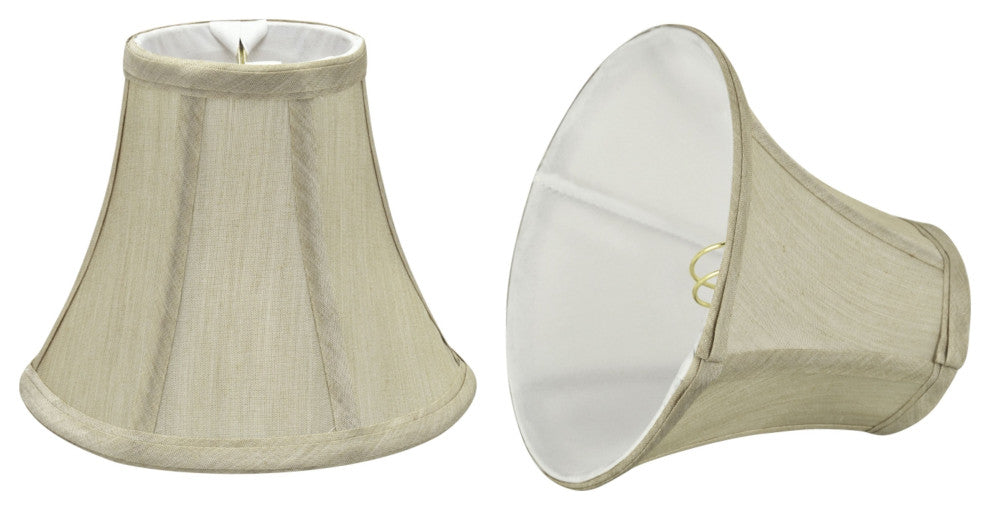 30039-2 Small Bell  Chandelier Clip On Lamp Shade Beige 3"x6"x5"