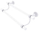 Pacific Beach 18" Double Towel Bar, Matte White
