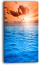 "Brilliant Blue Waters Under Sunset" Seashore Canvas Wall Art, 16"x32"