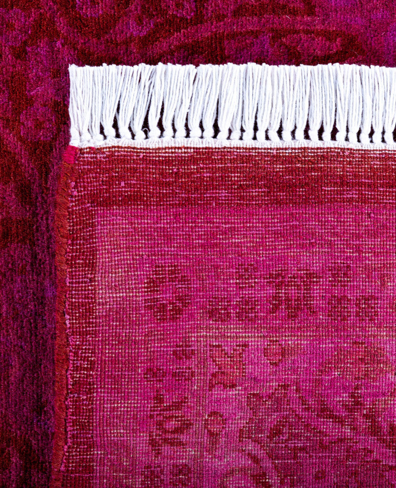 Overdyed One-of-a-Kind Hand-Knotted Area Rug Red, 5' 1" x 8' 1"