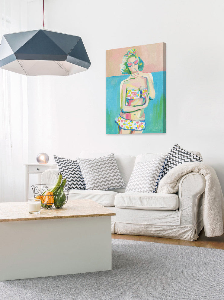 "Coquette" Painting Print on Wrapped Canvas, 30"x45"