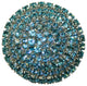 Brilliant Drawer Knob, Aqua, 1.5"