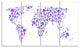 "Lavender World Map" Canvas Painting