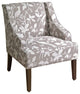 Modern Arm Accent Chair, Dark Gray Velvet