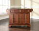 Crosley Furniture LaFayette Wood Kitchen Island in Cherry & Silver