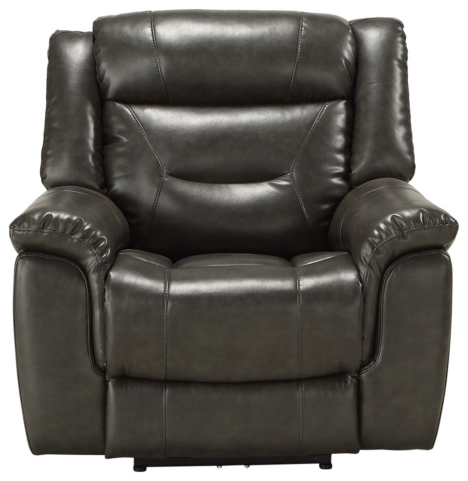 ACME Imogen Recliner, Power Motion, Gray Leather-Aire