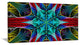 Glowing Fractal Flower Layers, Oversized Abstract Canvas Art Print, 60x28