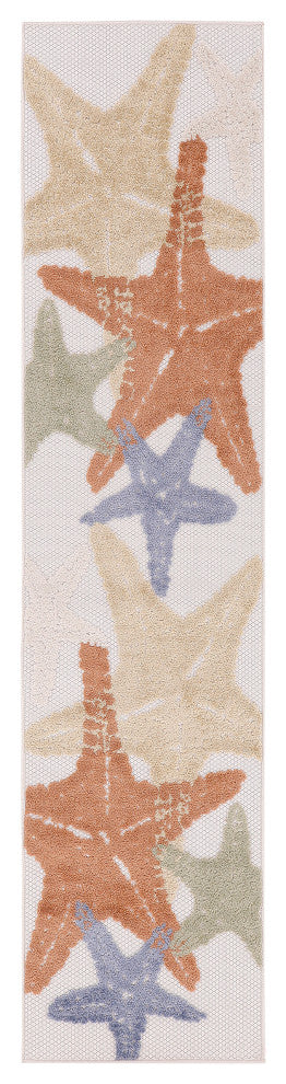 Nourison Aloha 2' x 6' Ivory Multicolor Outdoor Area Rug