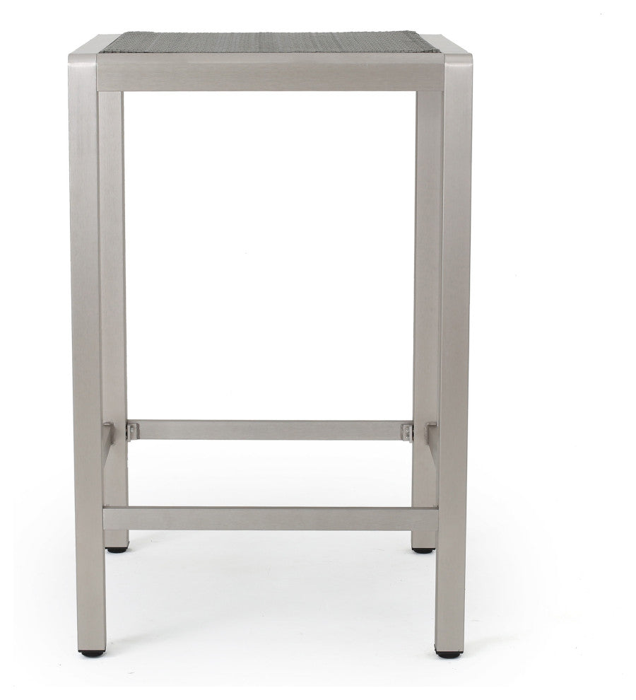 GDF Studio Capral Outdoor Gray Alumnimum Bar Table