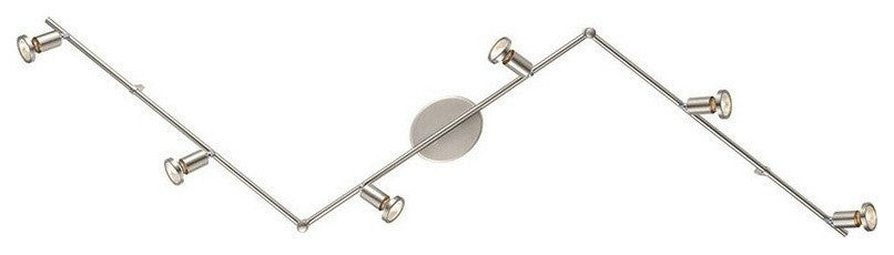 6x50W Track Light, Matte Nickel Finish