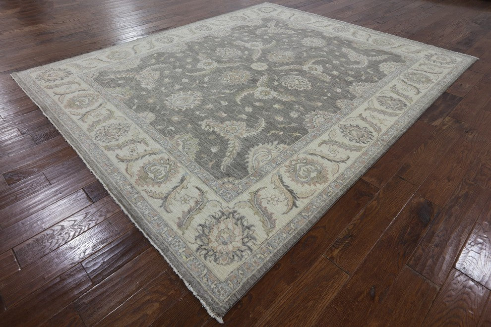 Hand Knotted Floral Peshawar Area Rug 8'x10', MC526