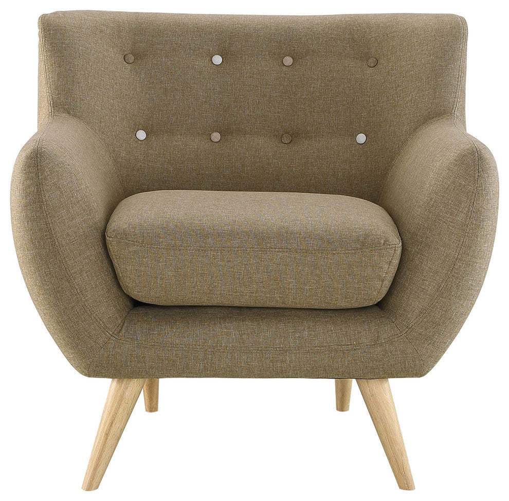 Modern Brown Remark Upholstered Armchair