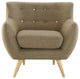 Modern Brown Remark Upholstered Armchair