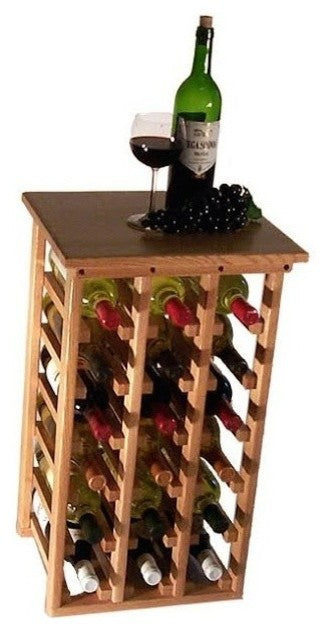 18 Bottle Floor Model Wine Rack, Mahogany