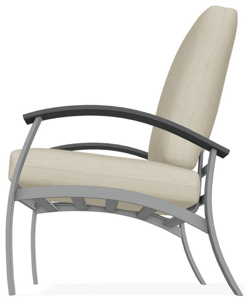 Belle Isle Cushion Deep Seating Outdoor Armchair, Huskie/Graphite