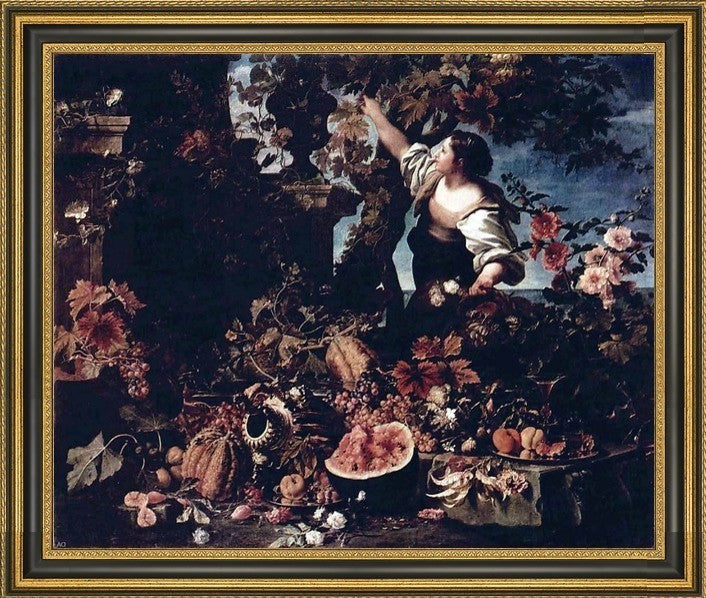 Christian Berentz Flowers and Fruit Framed Premium Canvas Print, 20"x25"
