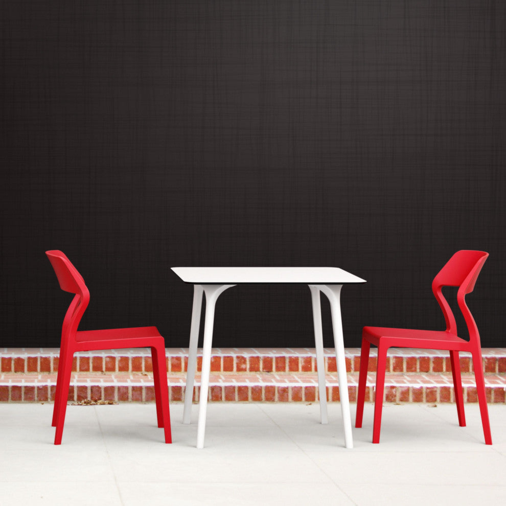 Snow Dining Chair, Red, Set of 2