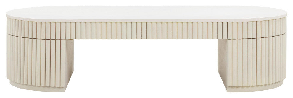 Bella Cream Oval Coffee Table Cream