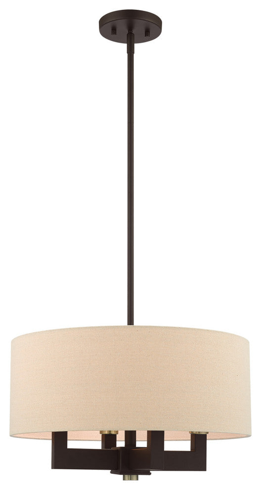 Livex Lighting Cresthaven 4 Light Bronze Chandelier