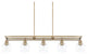 Mid-Century 5 Light Island, Aged Brass