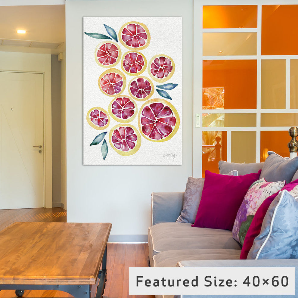 "Grapefruits Artprint" by Cat Coquillette, 40x26x1.5