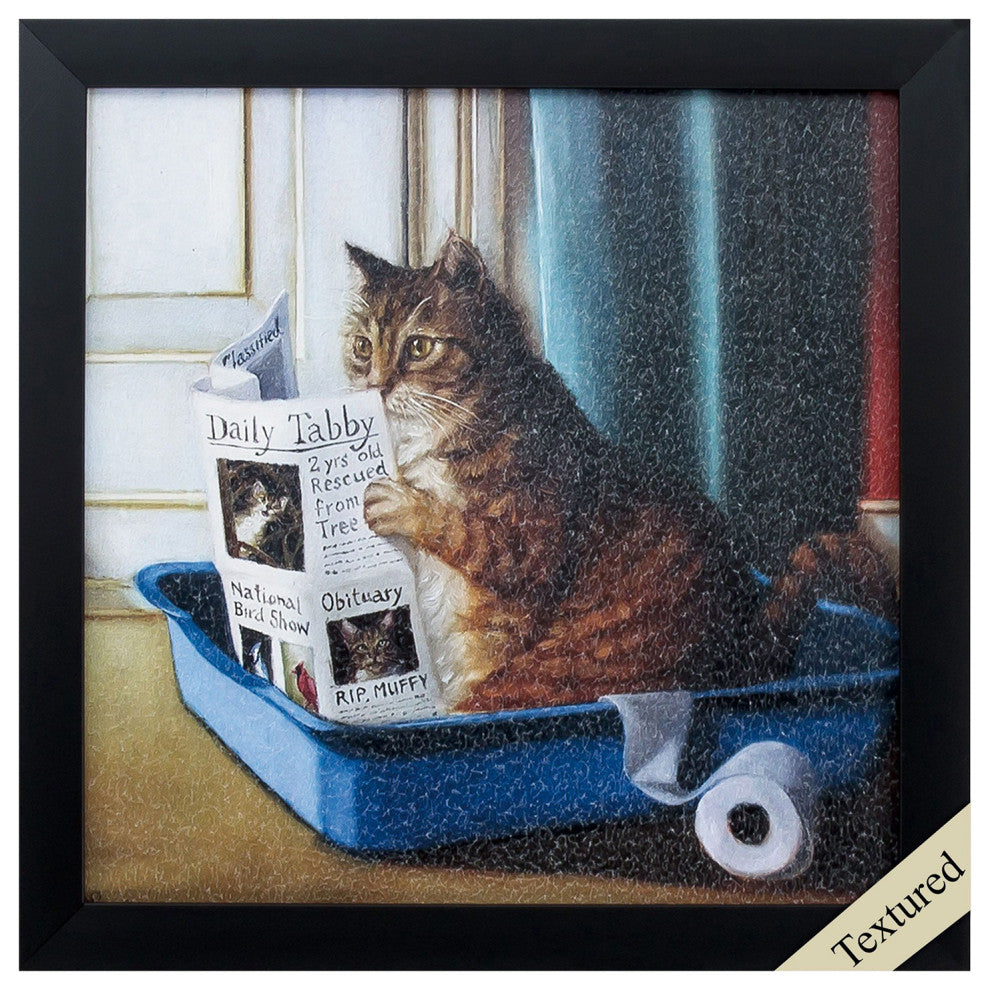 Kitty Throne Non-Glass Framed Art
