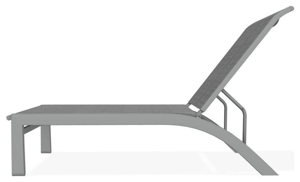 Kendall Sling Stackable Outdoor Chaise Lounge, Collect Charcoal/Graphite