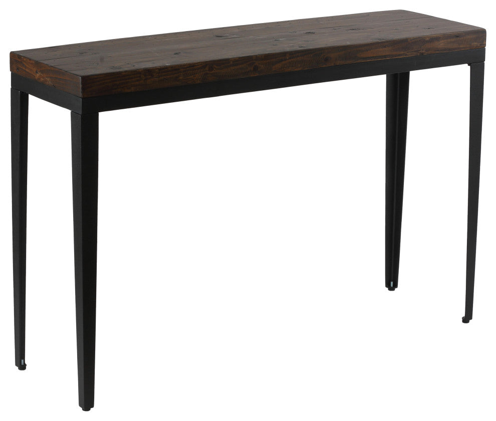 Cortesi Home Omaha Console Table, Solid Wood and Metal, 48"