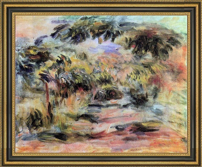 Pierre Auguste Renoir The FootpathFramed Premium Canvas Print, 16"x20"