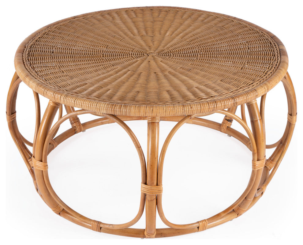Savannah Woven Rattan Round Coffee Table