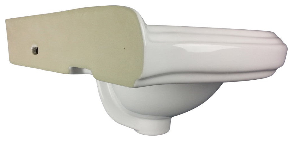 Wall Mount Corner Small Bathroom Sink White Gloss China Portsmouth with Bracket