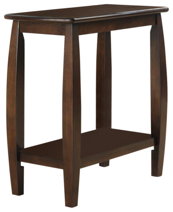 Benzara BM160096 Elegant Wooden Chair Side Table, Brown