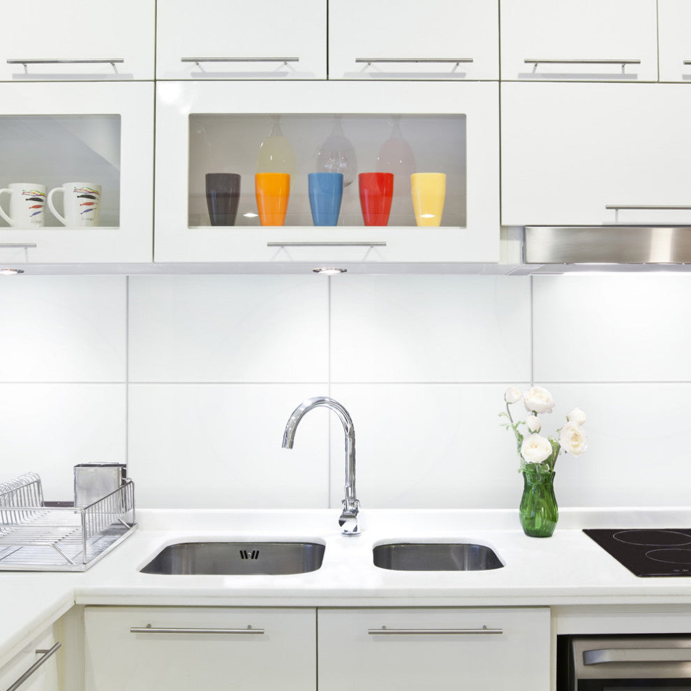 More Plain Glossy White Ceramic Wall Tile