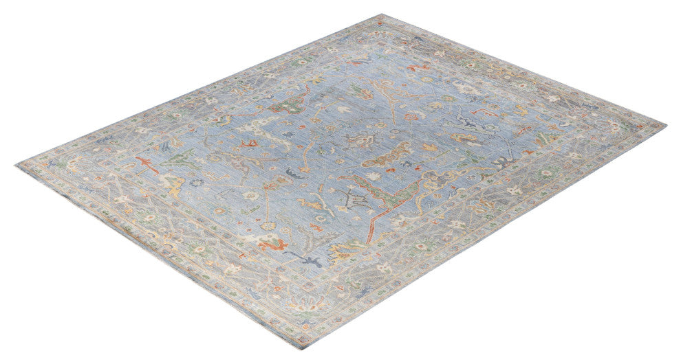 Oushak One-of-a-Kind Hand-Knotted Area Rug Gray, 8'1" x 10'3"