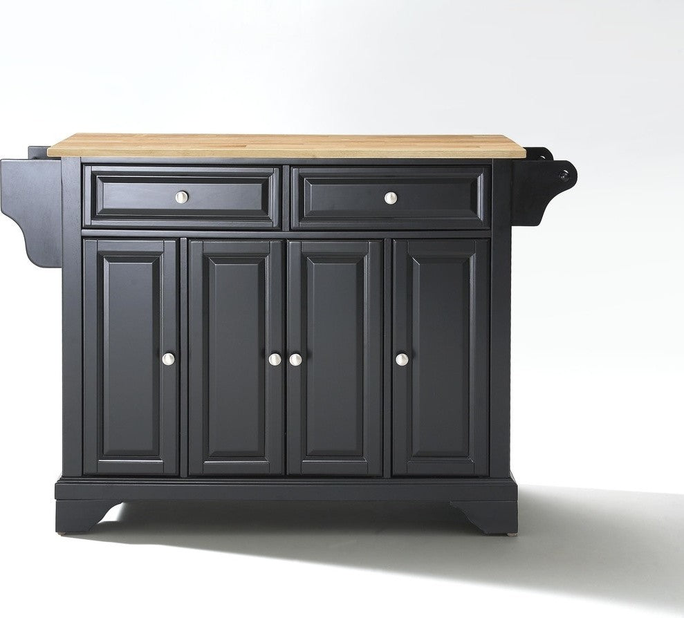 LaFayette Natural Wood Top Kitchen Island
